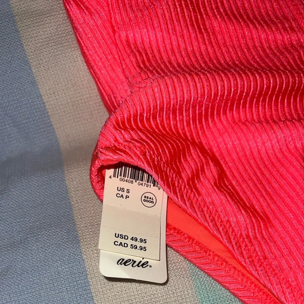 Aerie Neon Pink High-Cut One-Piece - Picture 3 of 9